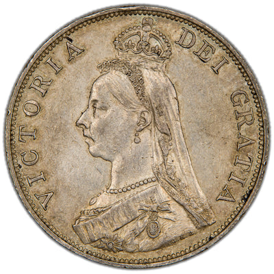 Great Britain 1889 Double Florin Silver Coin