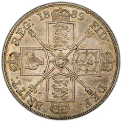 Great Britain 1889 Double Florin Silver Coin