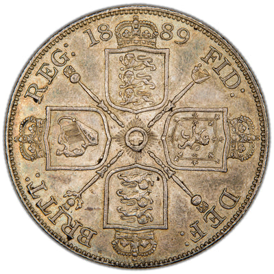 Great Britain 1889 Double Florin Silver Coin