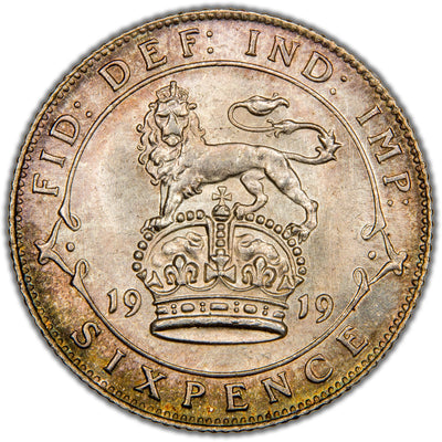 Great Britain 1919 6d Sixpence Silver Coin SCBC 4014