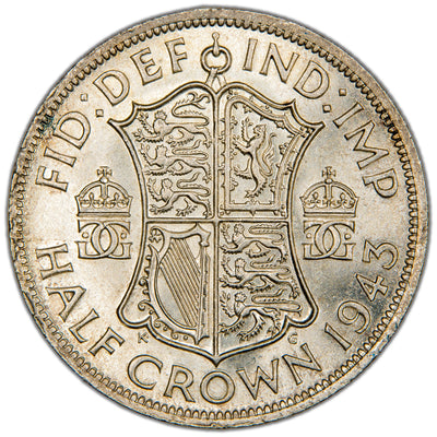 Great Britain 1943 30d Half Crown Silver Coin SCBC 4080