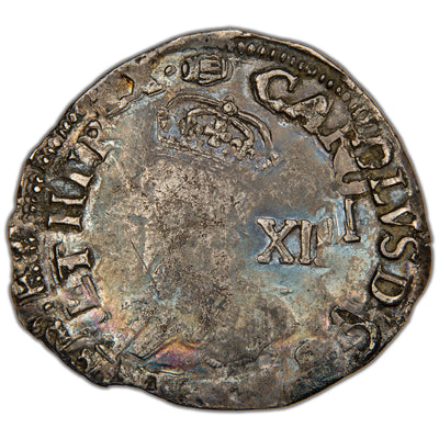 Great Britain c.1636-1638 Charles I 12d Shilling Silver Coin SCBC 2791 - Double Struck