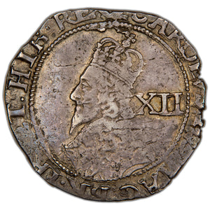 Great Britain c.1643 Charles I 12d Declaration Shilling Silver Coin SCBC 2972 5.83g