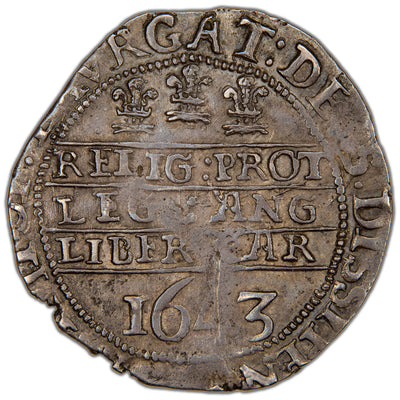 Great Britain c.1643 Charles I 12d Declaration Shilling Silver Coin SCBC 2972 5.83g