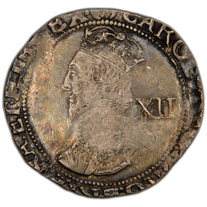 Great Britain c.1642-1649 Charles I 12d Shilling Hammered Silver Coin SCBC 2800 5.92g