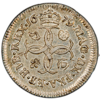 Great Britain 1679 Charles II 4d Groat Silver Coin SCBC 3384