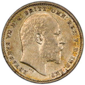 Great Britain 1902 3d Threepence Silver Coin SCBC 3985