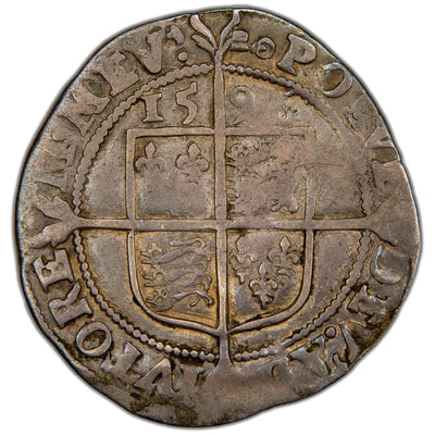 Great Britain 1596 Elizabeth 6d Sixpence Hammered Silver Coin SCBC 2578b 2.84g