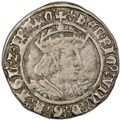 Great Britain c.1509-1547 Henry VIII 4d Groat Hammered Silver Coin SCBC 2337 2.34g