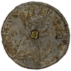 SOLD Great Britain 1684-1687 James II 1/4d Tin Farthing Coin SCBC 3420 5.56g - Corrosion