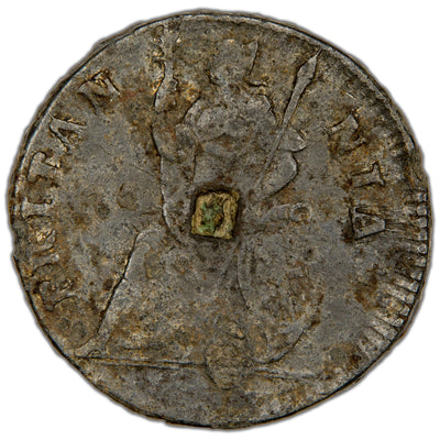 Great Britain 1684-1687 James II 1/4d Tin Farthing Coin SCBC 3420 5.56g - Corrosion