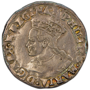 Great Britain 1554-1558 Philip & Mary 4d Groat Hammered Silver Coin SCBC 2508 2.07g