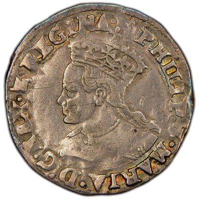 Great Britain 1554-1558 Philip & Mary 4d Groat Hammered Silver Coin SCBC 2508 2.07g