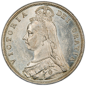 Great Britain 1887 Victoria Half Crown Silver Coin SCBC 3924