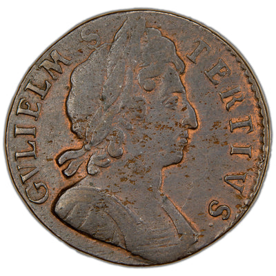 Great Britain 1697 William III 1/2d Half Penny Coin SCBC 3554 10.05g