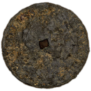 Great Britain 1691 William & Mary 1/4d Tin Farthing Coin SCBC 3451 5.73g - Corrosion