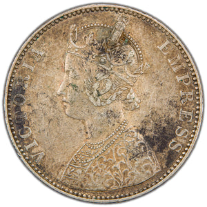 India 1893 Bombay Rupee Silver Coin