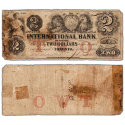 SOLD International Bank of Canada 1858 $2 Chartered Note #380-10-12 - Issues