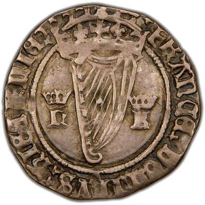 Ireland c.1536-1537 Henry VIII Groat Hammered Silver Coin SCBC 6474 2.19g