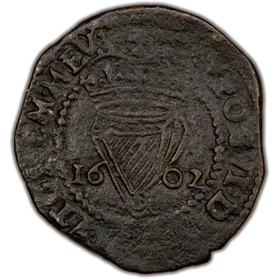 Ireland 1602 Elizabeth I Penny Hammered Coin SCBC 6510A 1.87g