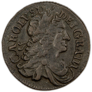 Ireland 1681 Charles II 1/2d Halfpenny Coin SCBC 6574 7.45g