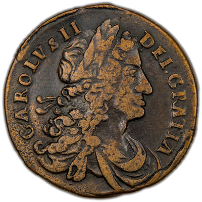 Ireland 1683 Charles II 1/2d Half Penny Coin SCBC 6575 7.52g