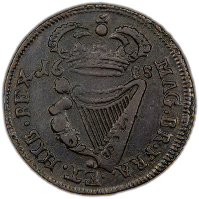 SOLD Ireland 1688 James II 1/2d Half Penny Coin SCBC 6576 7.66g