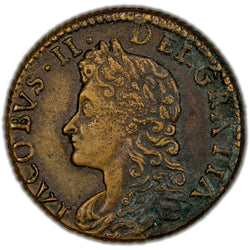 Ireland 1689 August James II Gun Money Sixpence Coin SCBC 6583c 3.65g