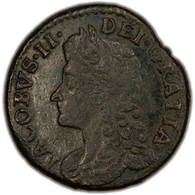 Ireland 1689 November James II Gun Money Sixpence Coin SCBC 6583f 3.65g