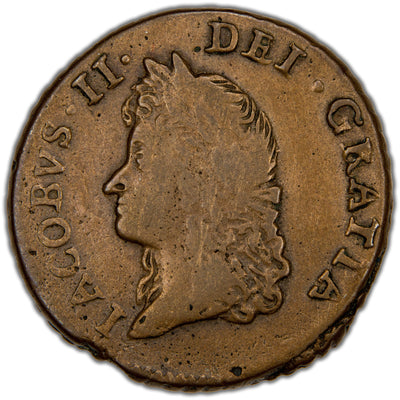 Ireland 1690 June James II Gun Money Shilling Coin SCBC 6582E 4.81g