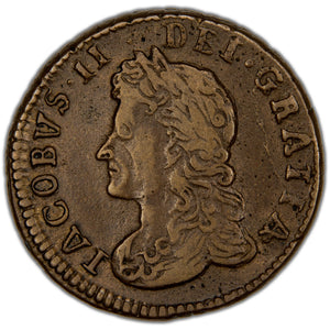 Ireland 1691 James II Limerick Besieged 1/4d Farthing Coin SCBC 6596 5.38g