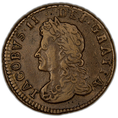 Ireland 1691 James II Limerick Besieged 1/4d Farthing Coin SCBC 6596 5.38g