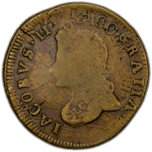Ireland 1691 James II Limerick Besieged 1/2d Half Penny Coin SCBC 6594 6.34g