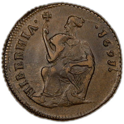 SOLD Ireland 1691 James II Limerick Besieged 1/2d Half Penny Coin SCBC 6594 6.16g