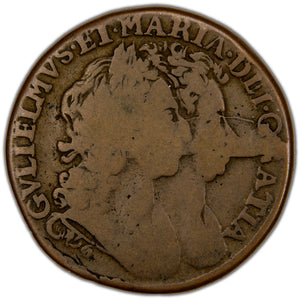 Ireland 1692 William & Mary 1/2d Halfpenny Coin SCBC 6597 7.96g