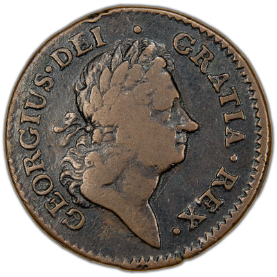 Ireland 1722 George I Woods Hibernia 1/2d Half Penny Coin SCBC 6600 6.77g