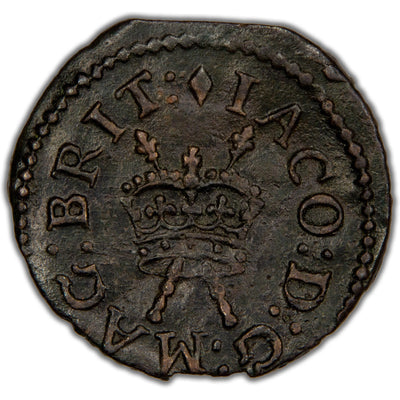 Ireland c.1616-1625 James I Farthing Hammered Coin SCBC 6522 0.65g
