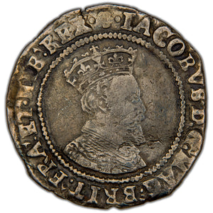 Ireland c.1605-1606 James I Shilling Hammered Silver Coin SCBC 6515 4.12g