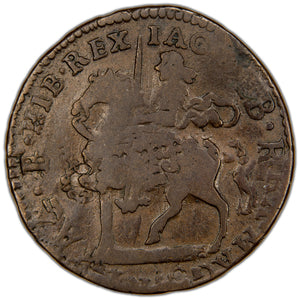 Ireland 1690 James II Gun Money Crown Coin SCBC 6578 10.87g