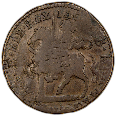 Ireland 1690 James II Gun Money Crown Coin SCBC 6578 10.87g