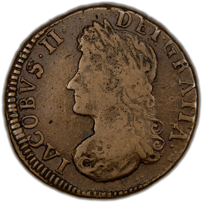 Ireland 1691 James II Limerick Besieged 1/4d Farthing Coin SCBC 6595 5.20g