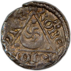 Ireland c.1207-1211 Prince John 1d Penny Hammered Silver Coin SCBC 6228 1.39g