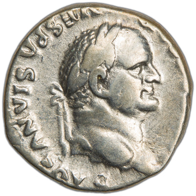 Ancient Rome AD 75 Vespasian AR Denarius Coin RIC #774 3.45g