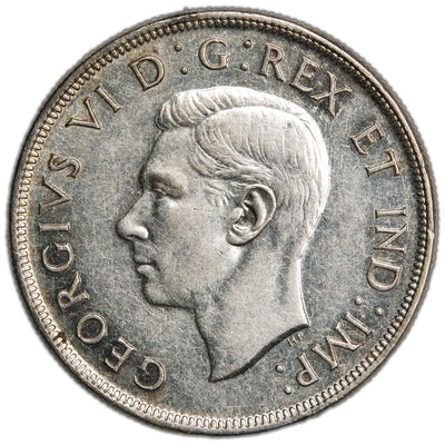 Canada 1946 $1 Silver Dollar Coin - About EF