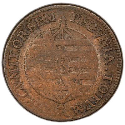 Brazil 1761 Bahia Mint 20 Reis Coin