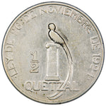 Guatemala 1925 w/ Nobles 1/2 Quetzal Silver Coin