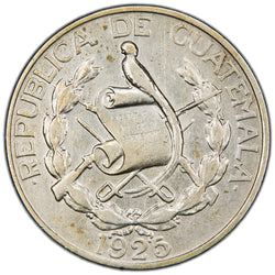 Guatemala 1925 w/ Nobles 1/2 Quetzal Silver Coin