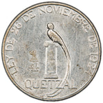 Guatemala 1925 w/ Nobles 1/4 Quetzal Silver Coin