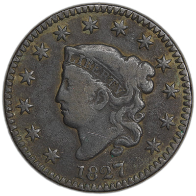 SOLD United States 1827 Matron Head Large Cent Coin