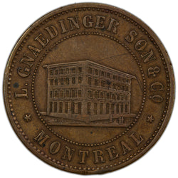 SOLD Canada Montreal 1852  L. Gnaedinger Son & Co. Advertising Token BR #574 Leroux #989